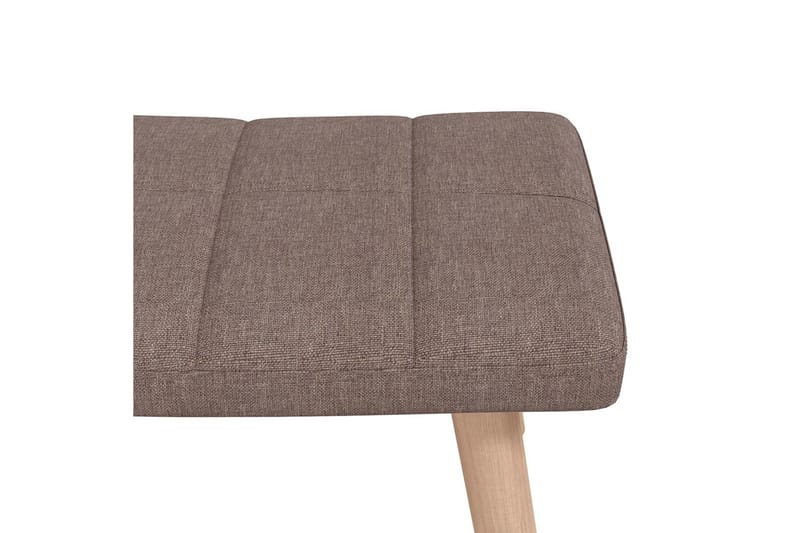 Gungstol med fotpall taupe tyg - Taupe - Möbler - Stolar & fåtöljer - Gungstol