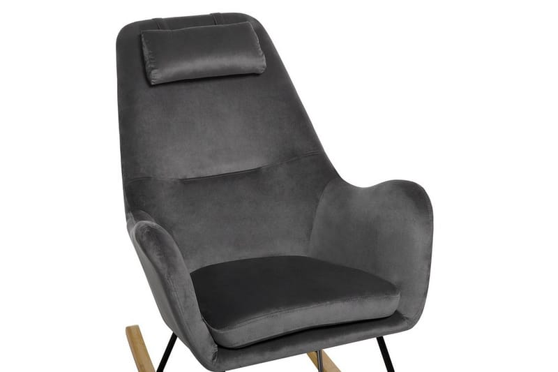 Harnos Gungstol Sammet - Grå - Möbler - Stolar & fåtöljer - Gungstol