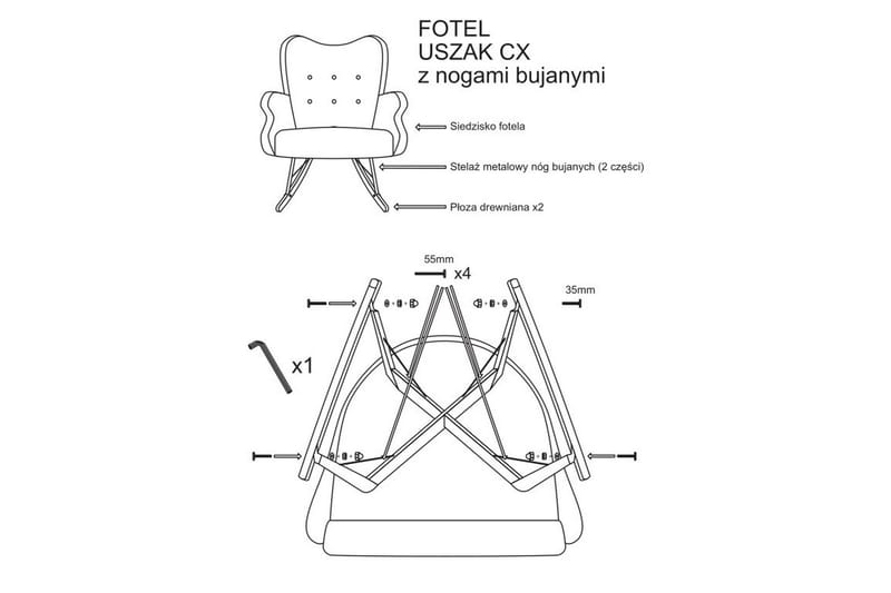 Skandynawski Gungstol - Möbler - Stolar & fåtöljer - Gungstol