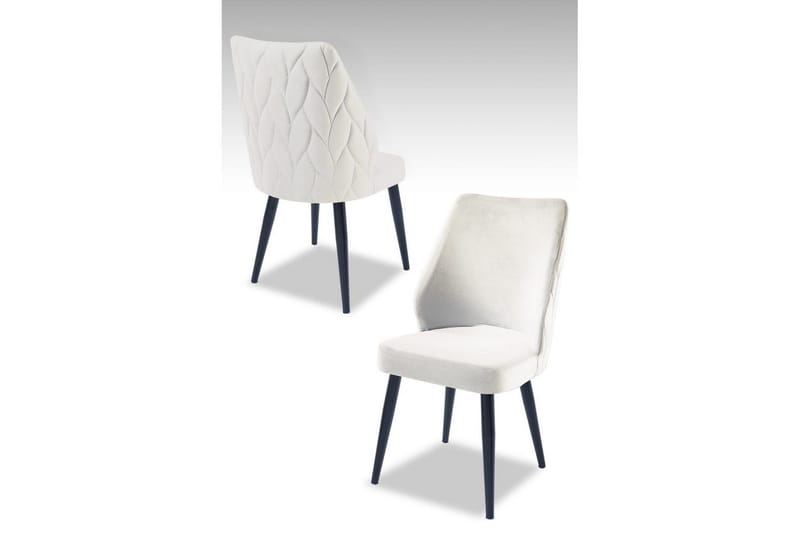 Stifen Matstol i Sammet, Beige|Svart