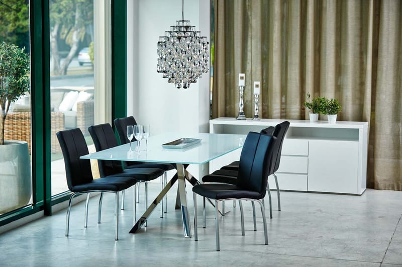 Stol Asama Krom - svart - Möbler - Stolar & fåtöljer - Matstol & köksstol