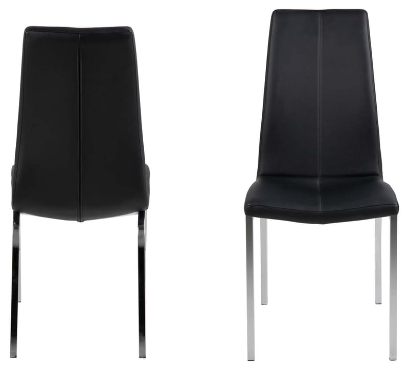 Stol Asama Krom - svart - Möbler - Stolar & fåtöljer - Matstol & köksstol