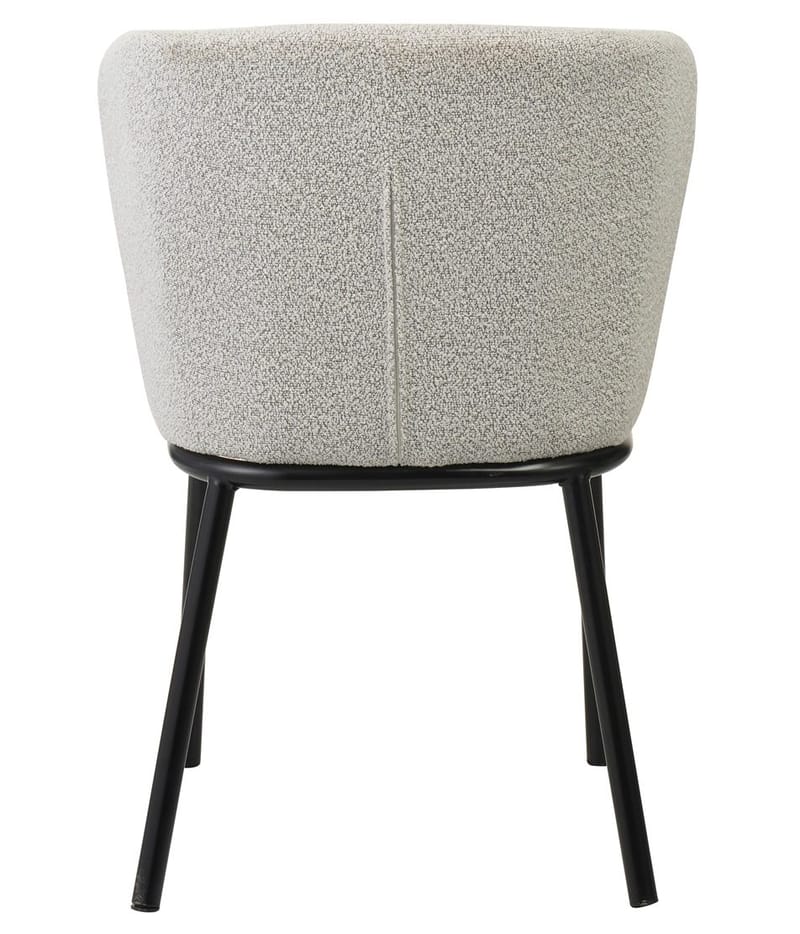Stol beige boucle svarta ben - Beige - Möbler - Stolar & fåtöljer - Matstol & köksstol