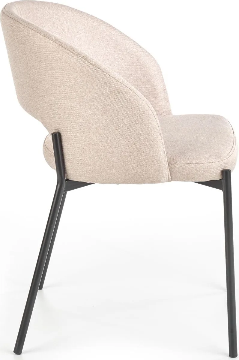 Stol beige med svarta ben - Cadeira - Beige/Svart - Möbler - Stolar & fåtöljer - Matstol & köksstol