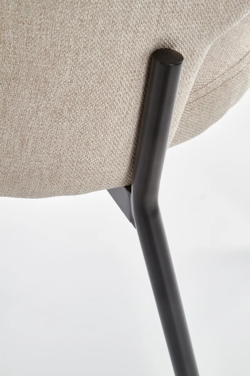 Stol beige med svarta ben - Cadeira - Beige/Svart - Möbler - Stolar & fåtöljer - Matstol & köksstol