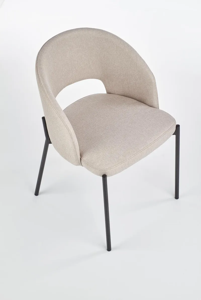 Stol beige med svarta ben - Cadeira - Beige/Svart - Möbler - Stolar & fåtöljer - Matstol & köksstol