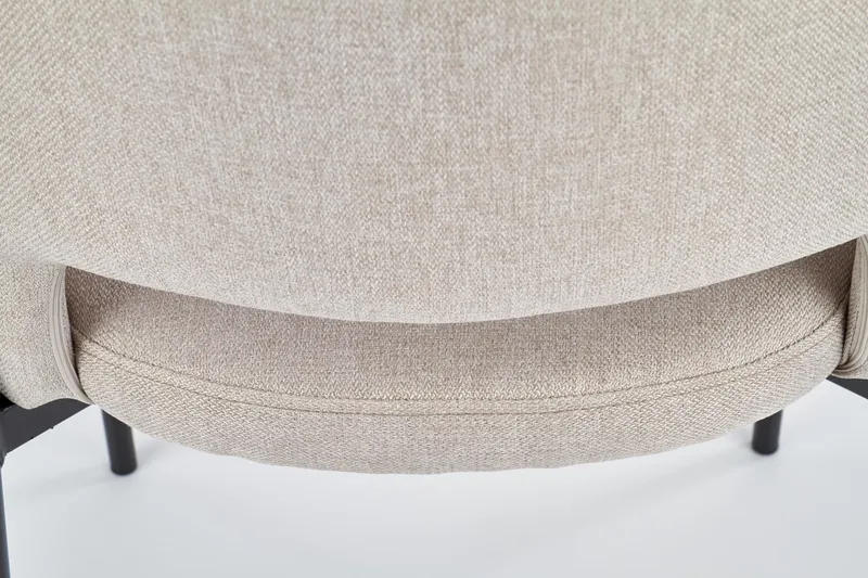 Stol beige med svarta ben - Cadeira - Beige/Svart - Möbler - Stolar & fåtöljer - Matstol & köksstol