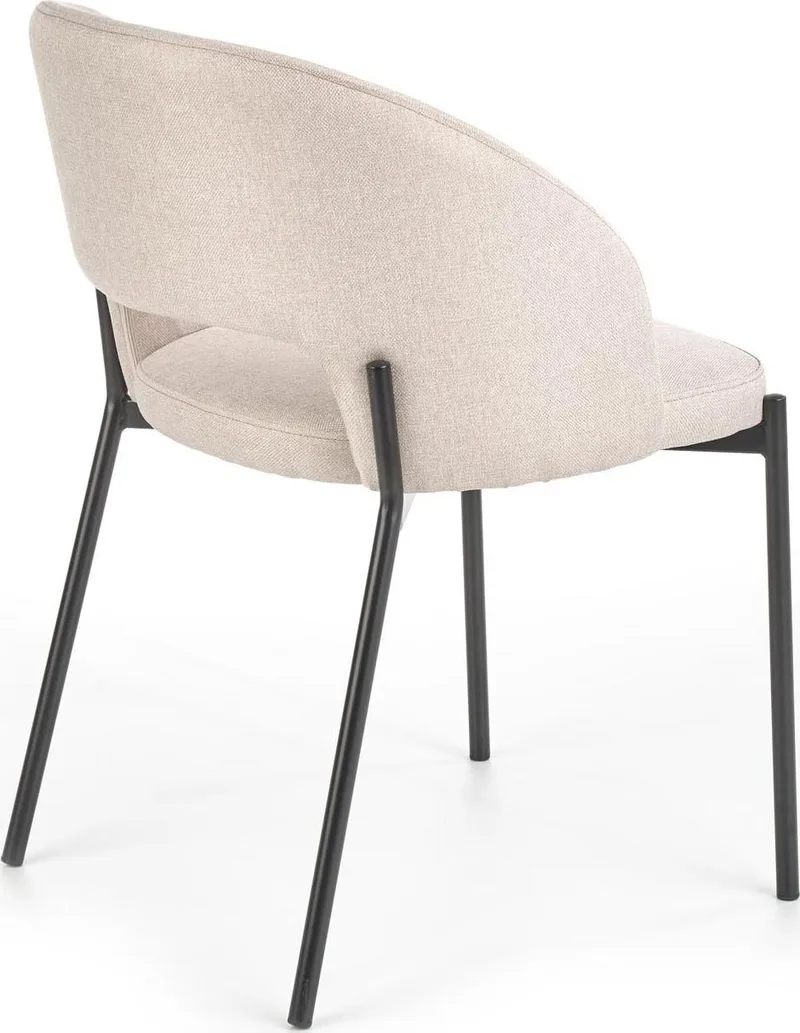 Stol beige med svarta ben - Cadeira, Beige/Svart