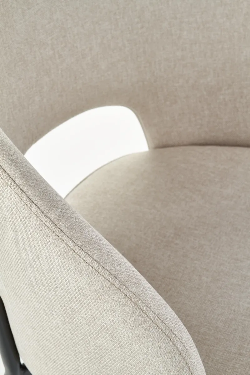 Stol beige med svarta ben - Cadeira - Beige/Svart - Möbler - Stolar & fåtöljer - Matstol & köksstol