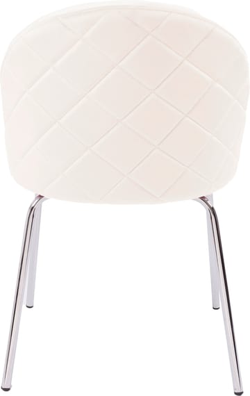 Stol beige sammet med kromade ben - Plaza - Beige - Möbler - Stolar & fåtöljer - Matstol & köksstol