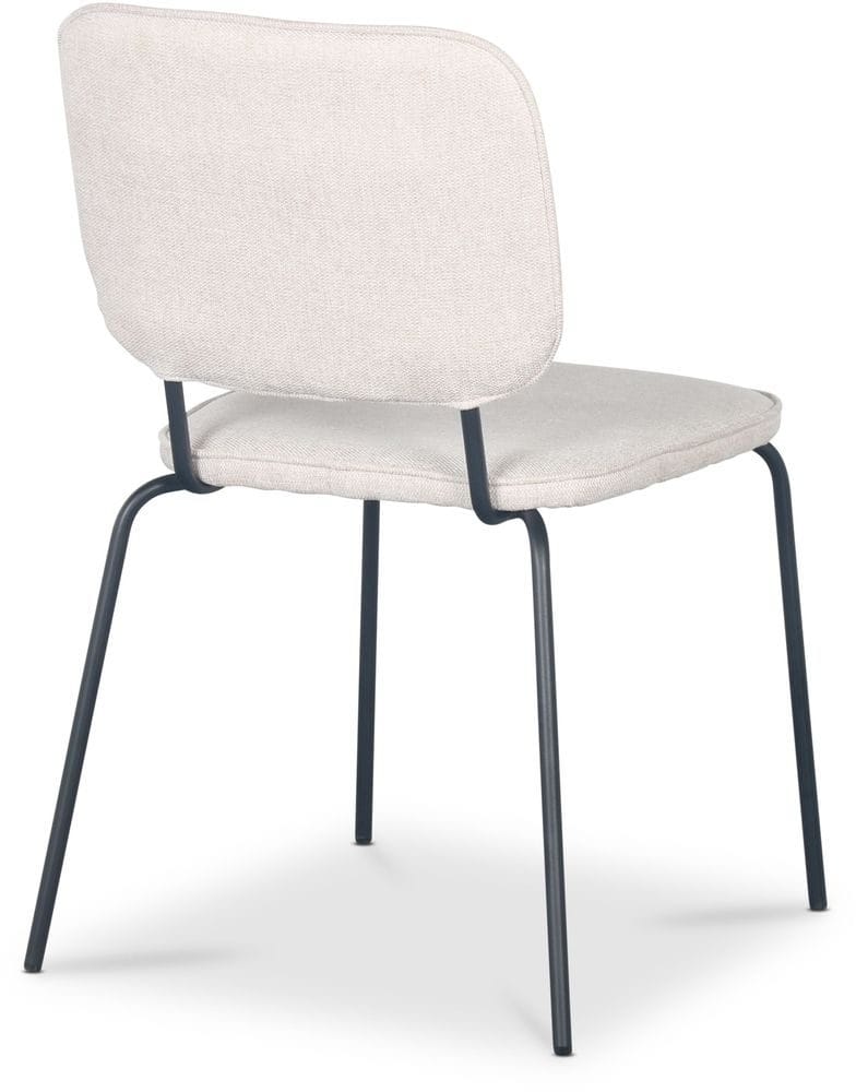 Stol beige tyg med svarta ben - Beige - Möbler - Stolar & fåtöljer - Matstol & köksstol