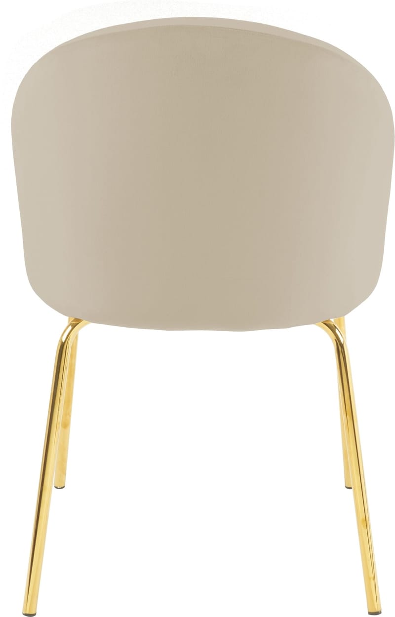 Stol beige velvet guldiga ben - Ljusbeige och mässing - Möbler - Stolar & fåtöljer - Matstol & köksstol