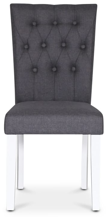 Stol Crocket i Tyg med Ben - grå/vit - Möbler - Stolar & fåtöljer - Matstol & köksstol