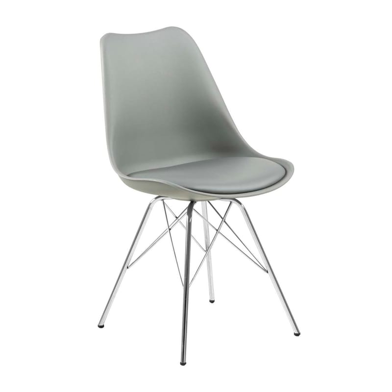 Stol Eris, Grå/Krom