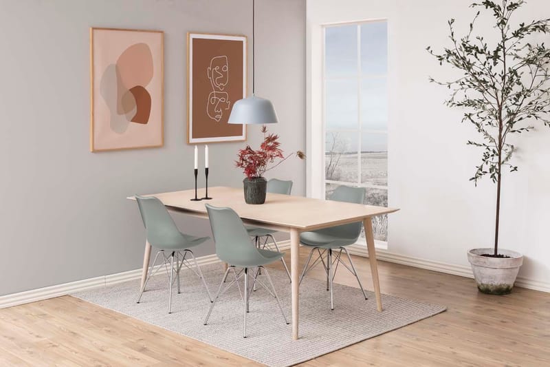 Stol Eris - Grå/Krom - Möbler - Stolar & fåtöljer - Matstol & köksstol