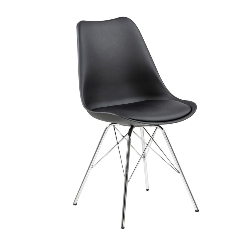 Stol Eris - Svart/Krom - Möbler - Stolar & fåtöljer - Matstol & köksstol