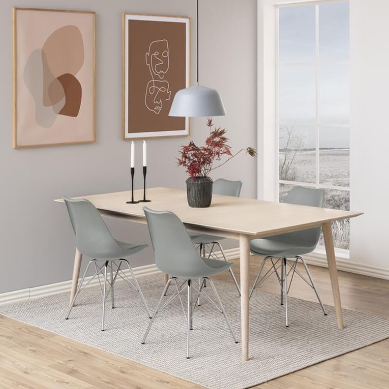 Stol Eris - Vit/Krom - Möbler - Stolar & fåtöljer - Matstol & köksstol