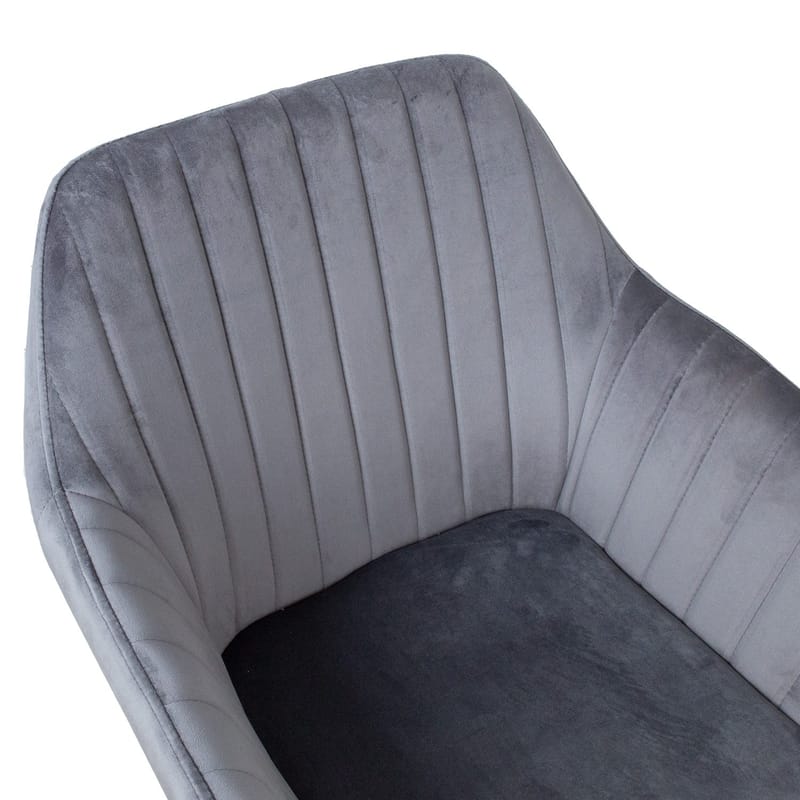 Stol Evelin sammet - Grå - Möbler - Stolar & fåtöljer - Matstol & köksstol