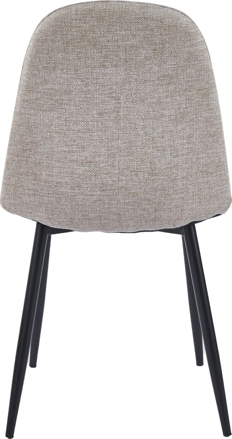 Stol i beige tyg med svarta ben - Carisma - beigegrå - Möbler - Stolar & fåtöljer - Matstol & köksstol