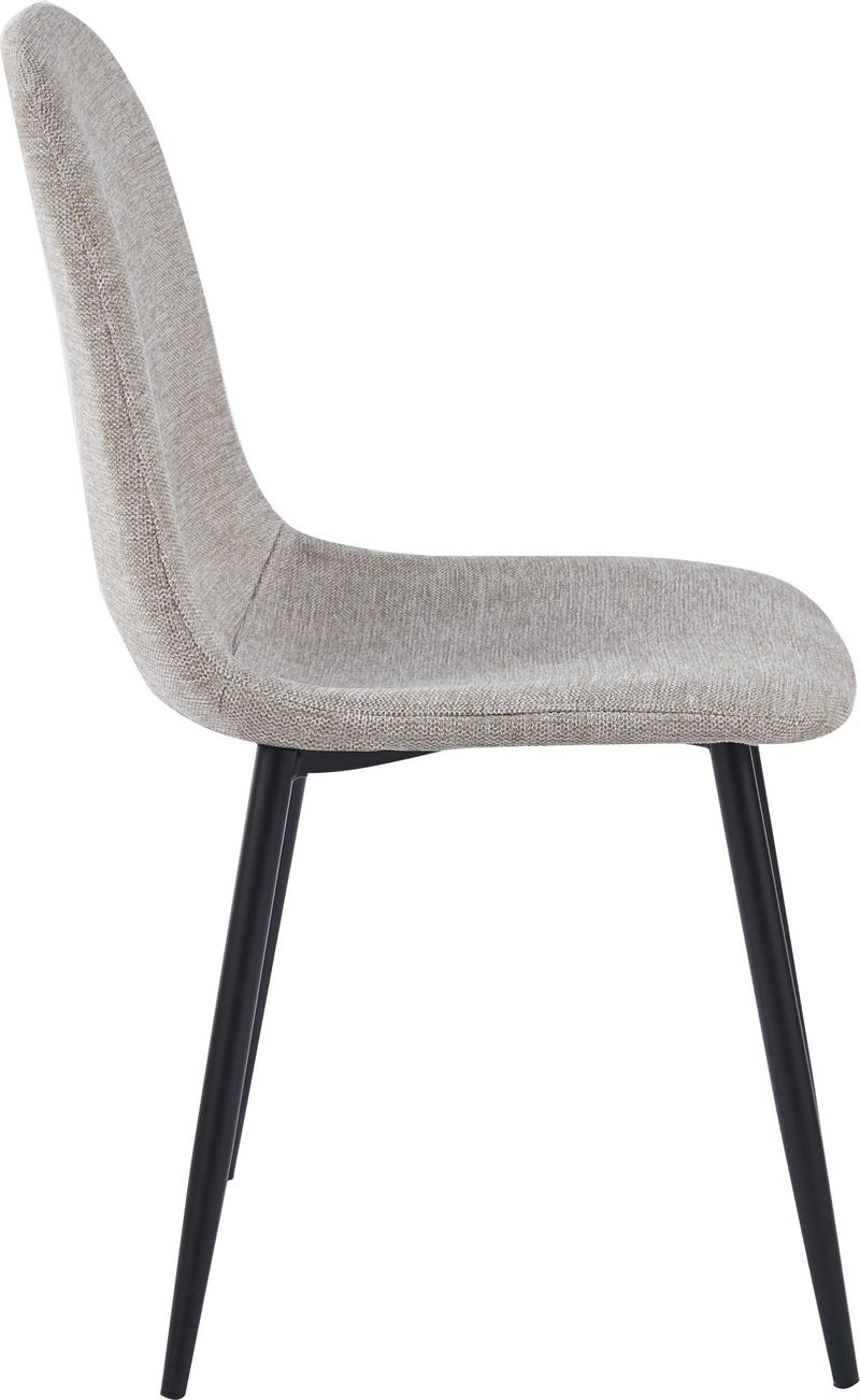 Stol i beige tyg med svarta ben - Carisma - beigegrå - Möbler - Stolar & fåtöljer - Matstol & köksstol