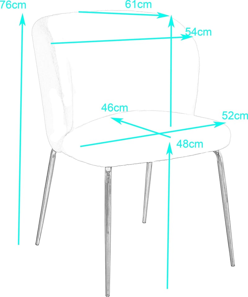 Stol i bouclè med ben i mässing - Cream/mässing - Möbler - Stolar & fåtöljer - Matstol & köksstol
