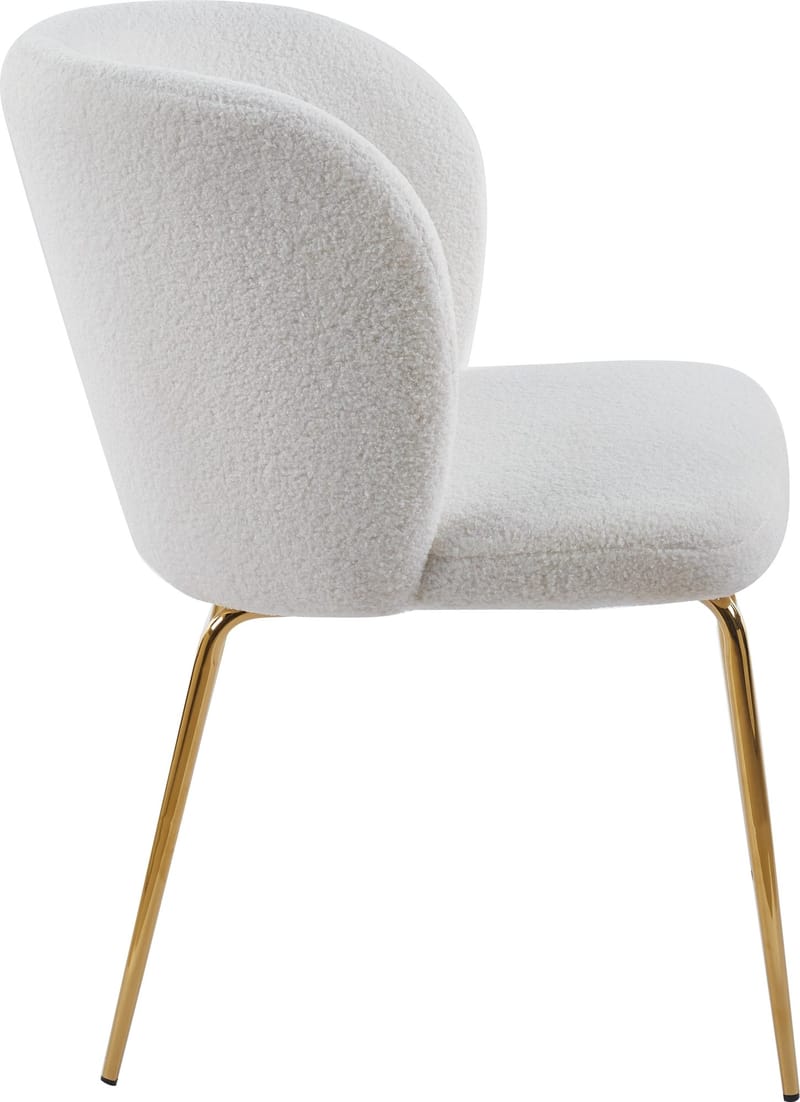 Stol i bouclè med ben i mässing - Cream/mässing - Möbler - Stolar & fåtöljer - Matstol & köksstol