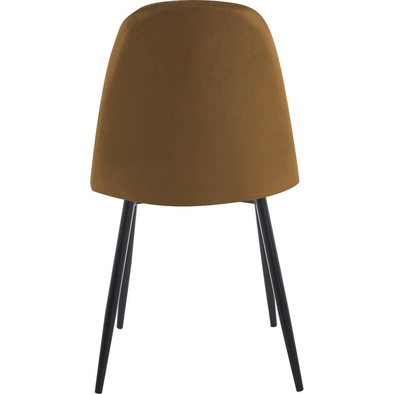 Stol i brun sammet svarta ben - Brun sammet, svarta metallben - Möbler - Stolar & fåtöljer - Matstol & köksstol