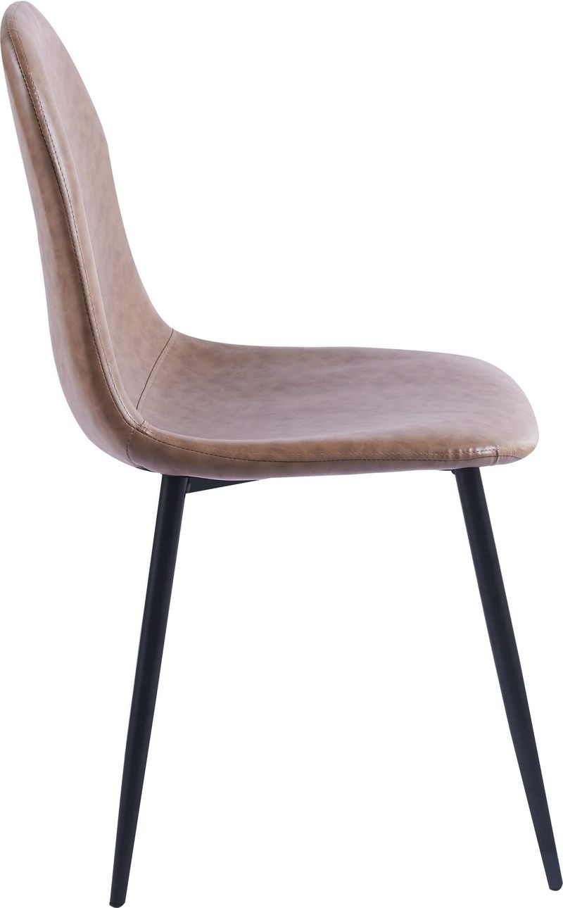 Stol i brunt läderutseende - Vintagebrun - Möbler - Stolar & fåtöljer - Matstol & köksstol