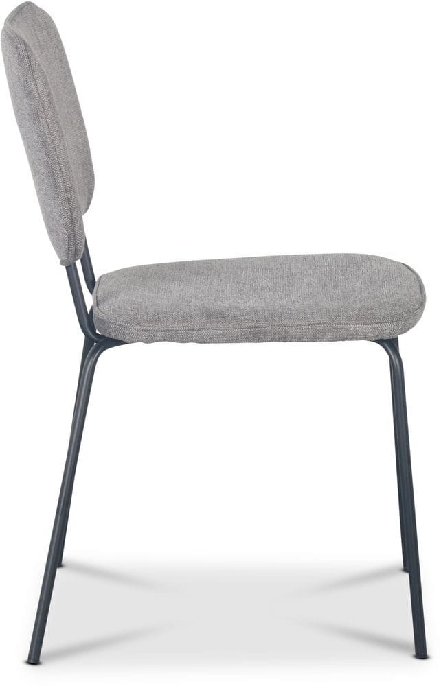 Stol i grått tyg med svarta ben - Grått tyg med svarta ben - Möbler - Stolar & fåtöljer - Matstol & köksstol