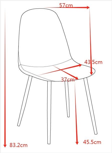 Stol i mörkgrå sammet med svarta ben - Mörkgrå - Möbler - Stolar & fåtöljer - Matstol & köksstol