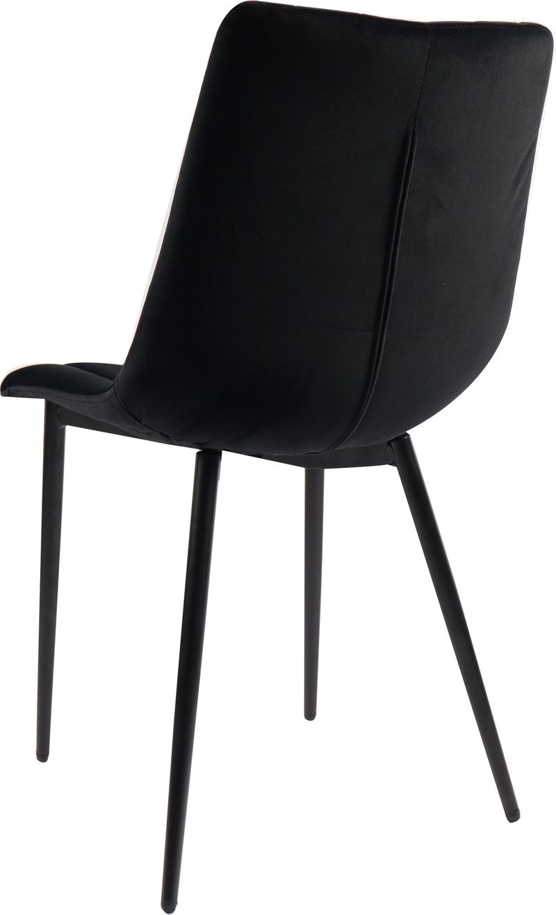 Stol i svart sammet - Kayla - Svart - Möbler - Stolar & fåtöljer - Matstol & köksstol