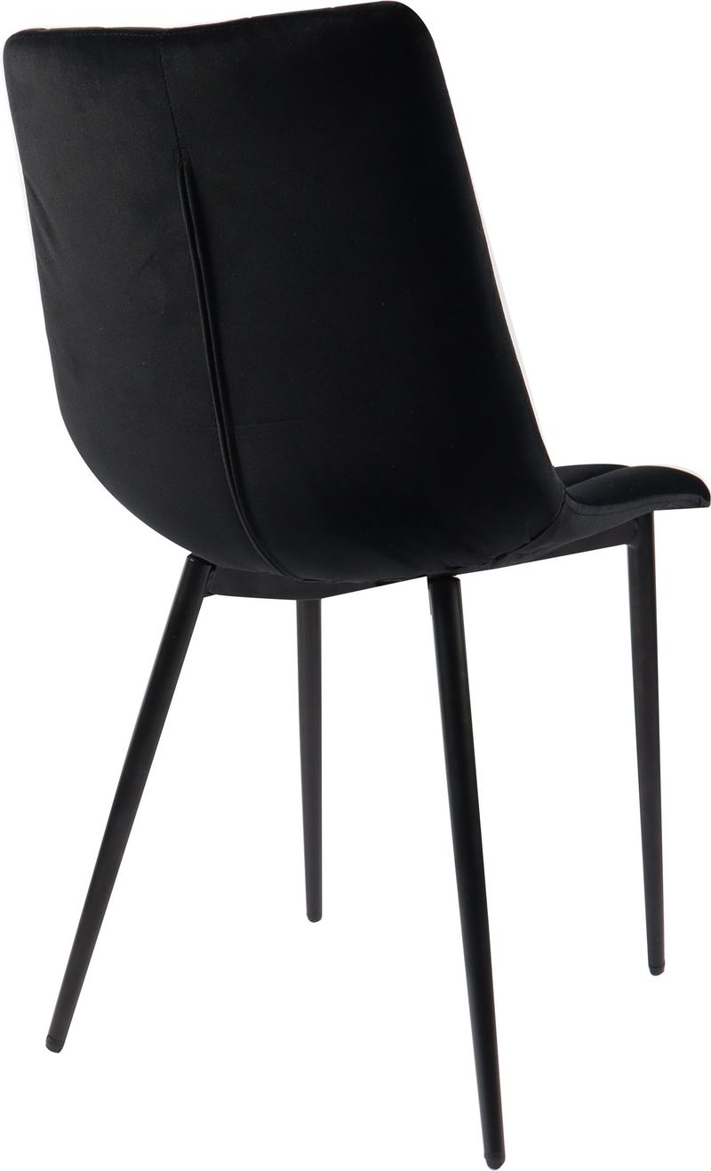 Stol i svart sammet - Kayla - Svart - Möbler - Stolar & fåtöljer - Matstol & köksstol