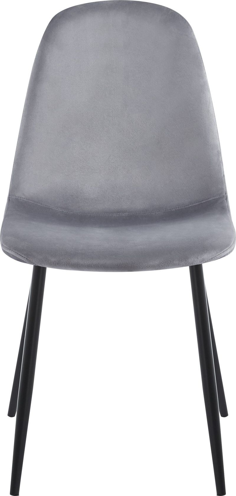Stol ljusgrå sammet med svarta ben - Ljusgrå sammet med svarta matta stålben - Möbler - Stolar & fåtöljer - Matstol & köksstol
