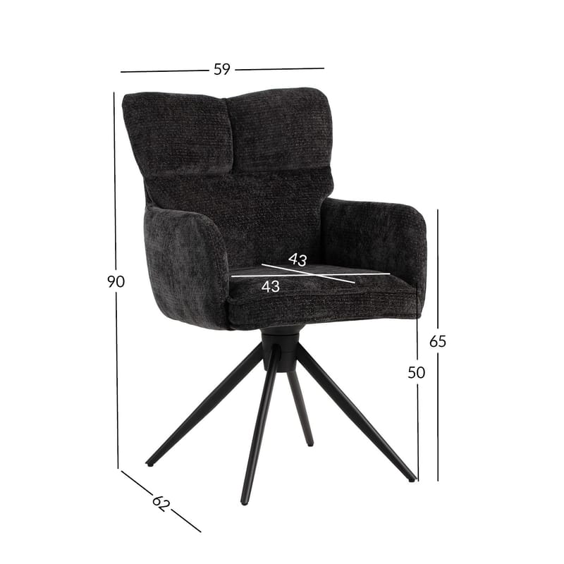 Stol Lorena Sv ängbar - Grå - Möbler - Stolar & fåtöljer - Matstol & köksstol