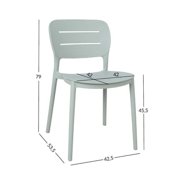 Stol Mango grönaktigt plast 42,5x53,5x79 cm - Grönaktigt grå - Möbler - Stolar & fåtöljer - Matstol & köksstol