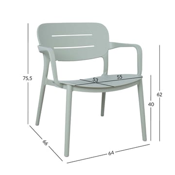 Stol Mango grönaktigt plast 64x66x75,5 cm - Grönaktigt grå - Möbler - Stolar & fåtöljer - Matstol & köksstol