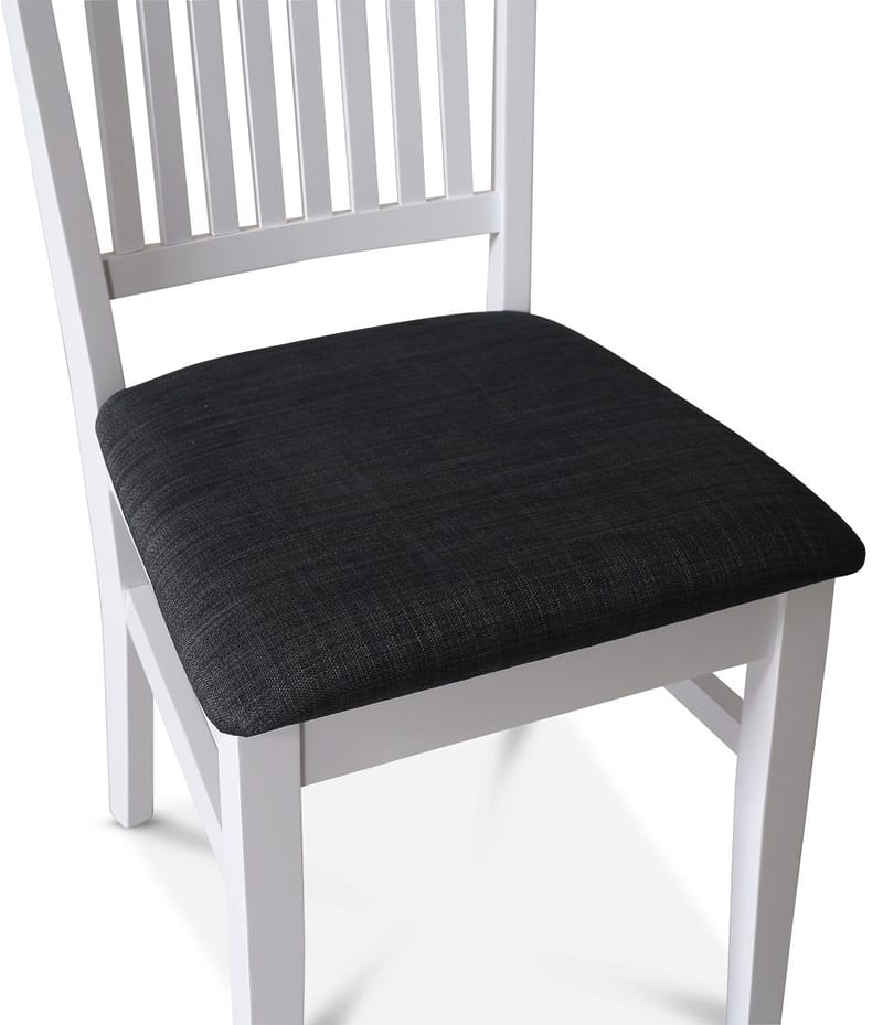 Stol med grå tygsits - Fårö - Vitlack och sits i grått tyg - Möbler - Stolar & fåtöljer - Matstol & köksstol