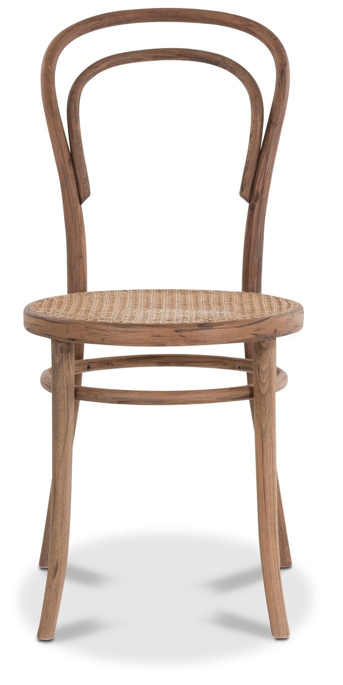 Stol med rottingsits No 14, Vintage / Beige rotting