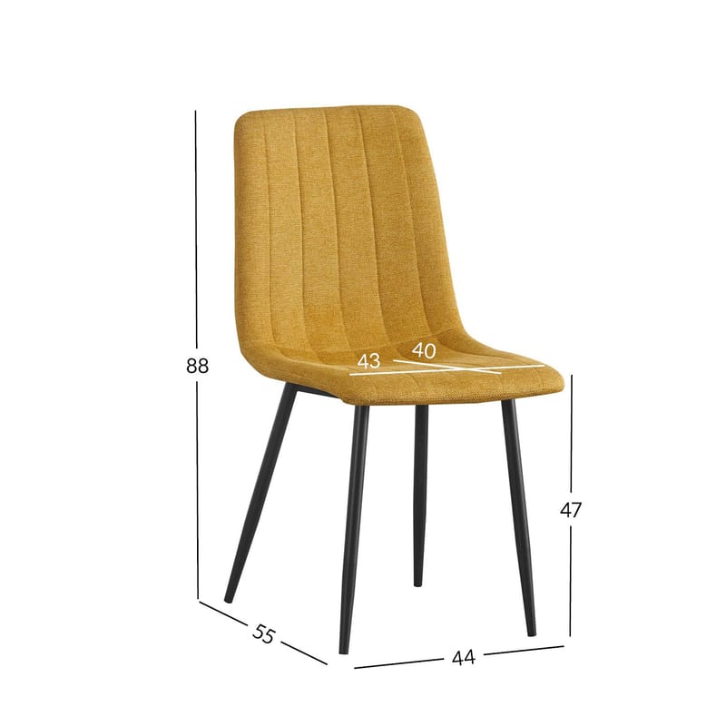 Stol Milke - Gul - Möbler - Stolar & fåtöljer - Matstol & köksstol