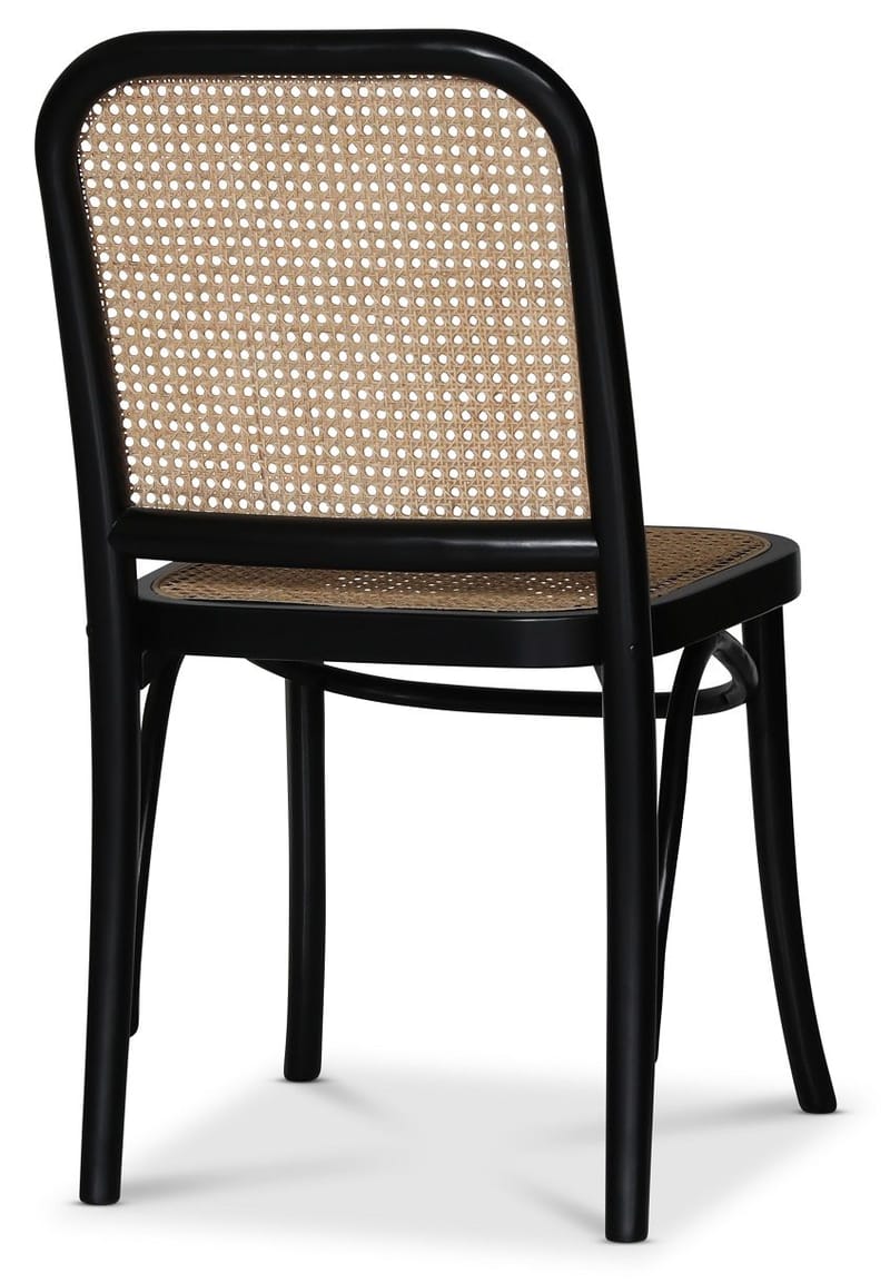 Stol svart med rotting i rygg och sits - Tone - Svart / Rotting - Möbler - Stolar & fåtöljer - Matstol & köksstol