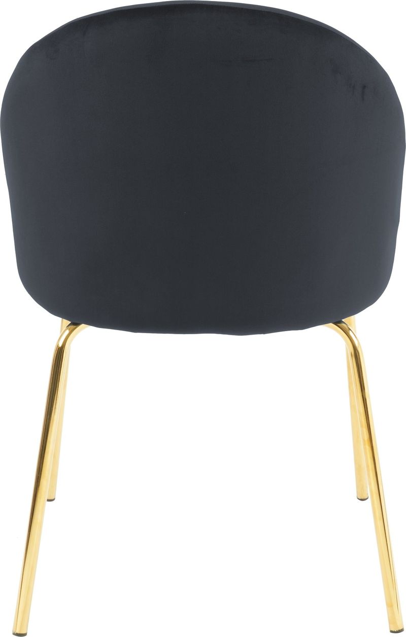 Stol svart sammet med ben i mässing - Giovani - Svart - Möbler - Stolar & fåtöljer - Matstol & köksstol