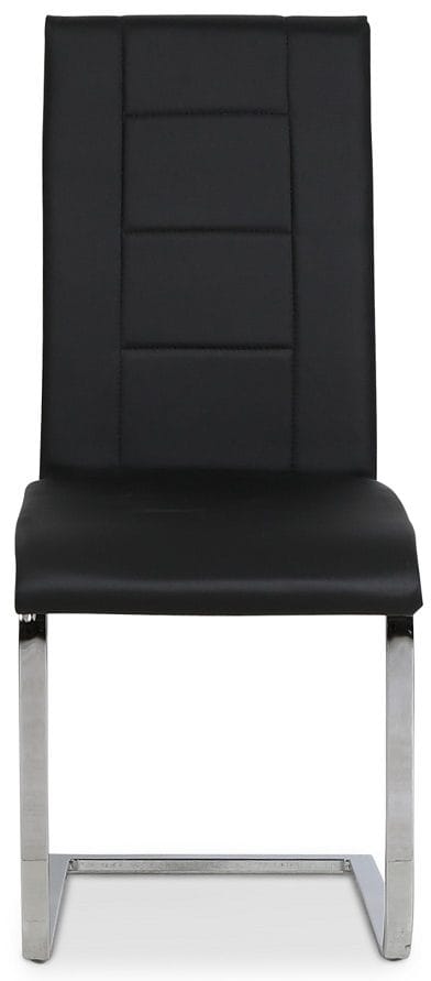 Stol svart pu kromade ben - Denver - Svart/Vit - Möbler - Stolar & fåtöljer - Matstol & köksstol