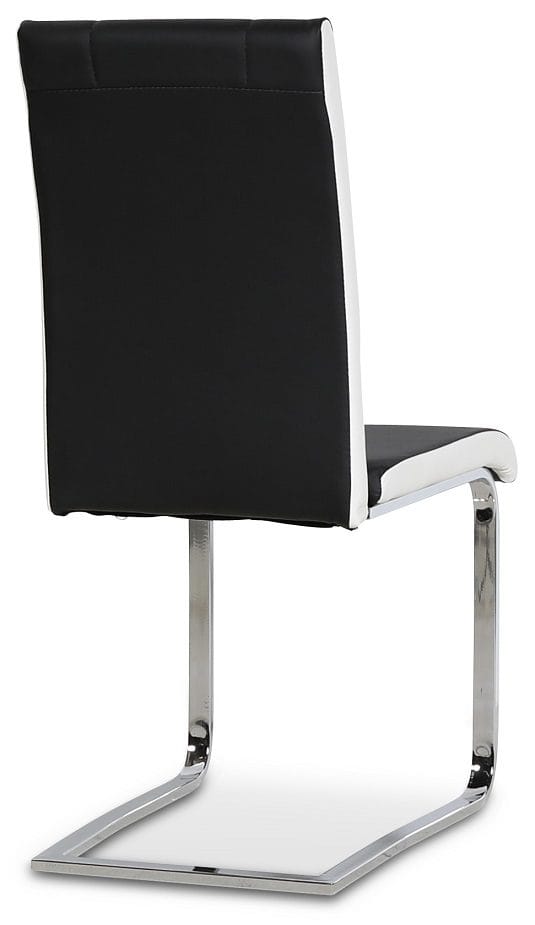 Stol svart pu kromade ben - Denver - Svart/Vit - Möbler - Stolar & fåtöljer - Matstol & köksstol