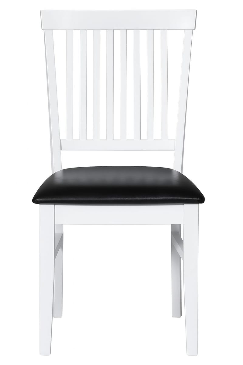 Stol vit med svart sits - Fårö - Vitlack och sits i svart PU - Möbler - Stolar & fåtöljer - Matstol & köksstol