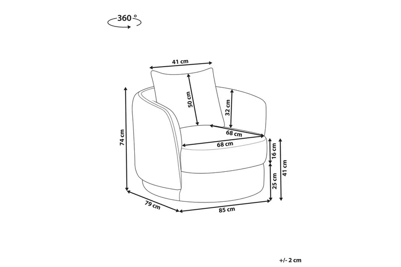 Svängbar fåtölj Andalen - Vit - Möbler - Stolar & fåtöljer - Fåtölj