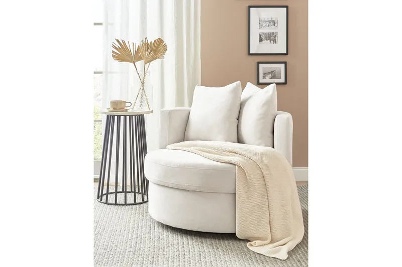 Svängbar fåtölj Dalby - Beige - Möbler - Stolar & fåtöljer - Fåtölj