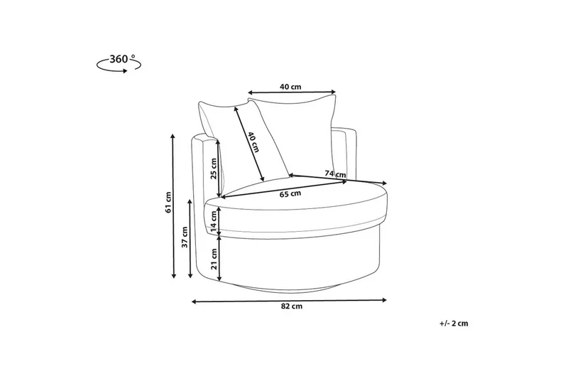 Svängbar fåtölj Dalby - Grå - Möbler - Stolar & fåtöljer - Fåtölj