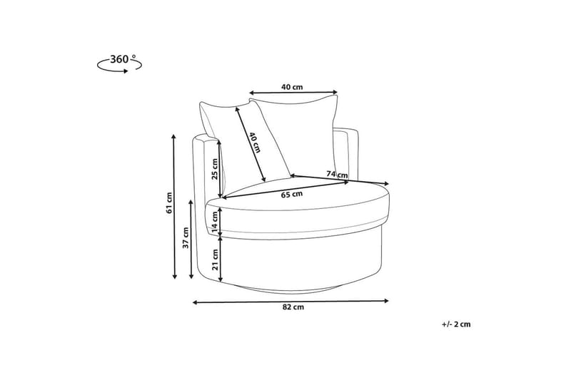Svängbar fåtölj Dalby - Grå - Möbler - Stolar & fåtöljer - Fåtölj