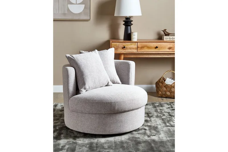 Svängbar fåtölj Dalby - Grå - Möbler - Stolar & fåtöljer - Fåtölj