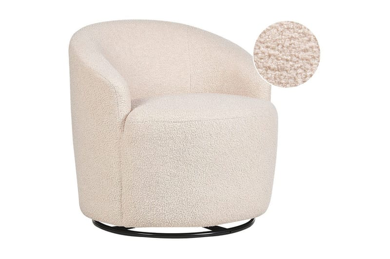 Svängbar fåtölj Davik, Beige, svart